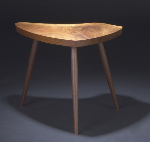 Appraisal: GEORGE NAKASHIMA Walnut Wohl table with free-edge top accompanied by