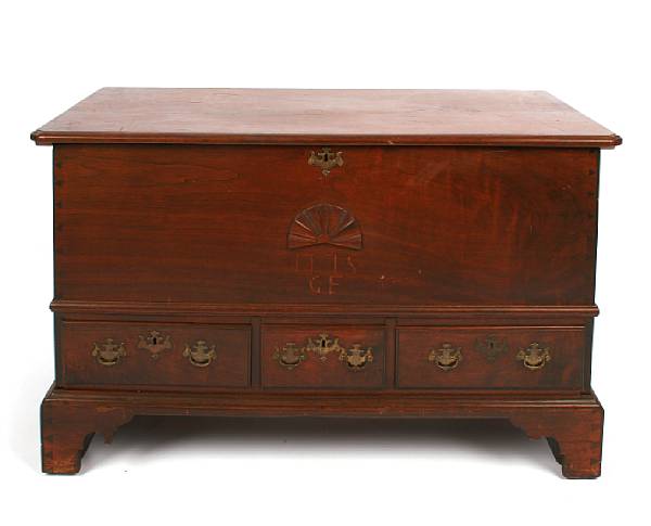 Appraisal: A Chippendale walnut chest Pennsylvania late th century height in