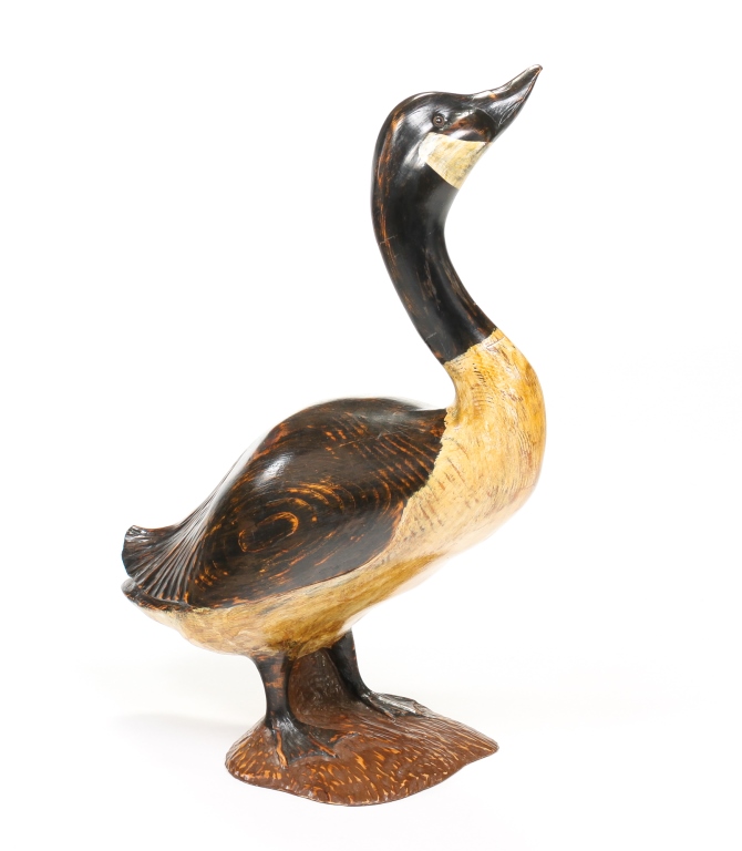 Appraisal: AMERICAN GOOSE CARVING BY GAYLOR Late th century signed on