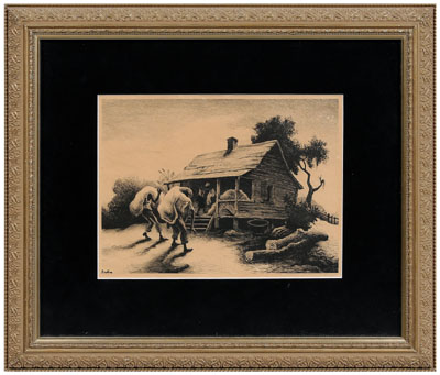 Appraisal: Thomas Hart Benton lithograph Missouri - Back From the Fields