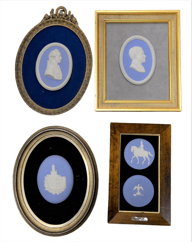 Appraisal: Group of Twenty-Four Wedgwood Jasperware to include plaques medallions Washington