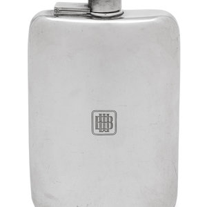 Appraisal: A Tiffany and Co Silver Whiskey Flask First Half th