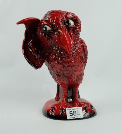 Appraisal: Peggy Davies Ceramics figure of a Grotesque Bird- The Listener-