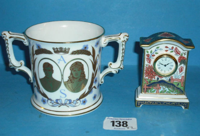 Appraisal: Royal Crown Derby Prince Andrew Loving Cup And Hakiu Mantle