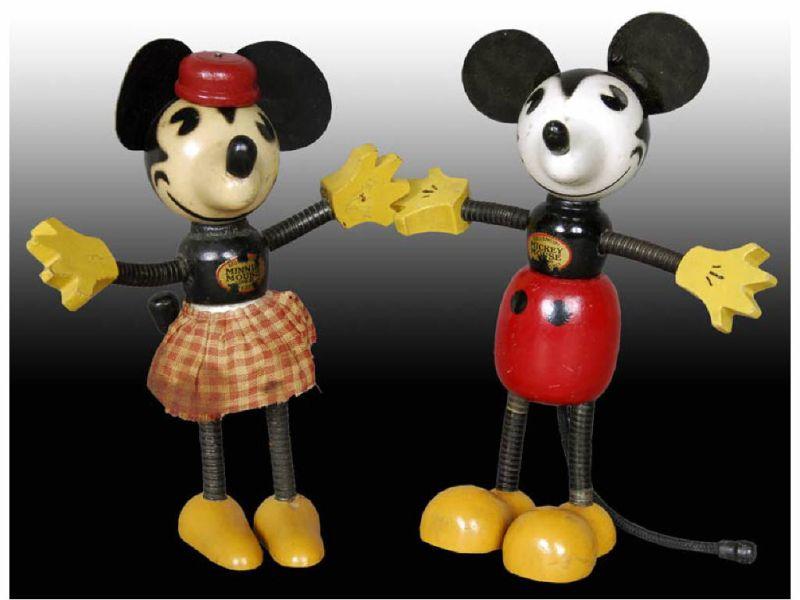 Appraisal: Lot of Walt Disney Fun-E-Flex Mickey Minnie M Description Both