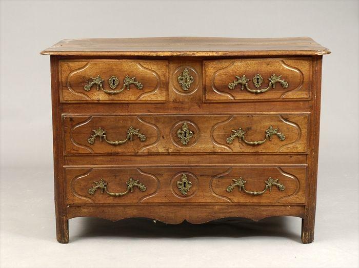 Appraisal: Provincial Louis XV Walnut Commode x x in