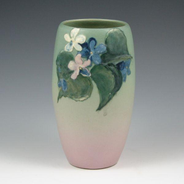 Appraisal: Weller Hudson vase with pink blue and white floral decoration