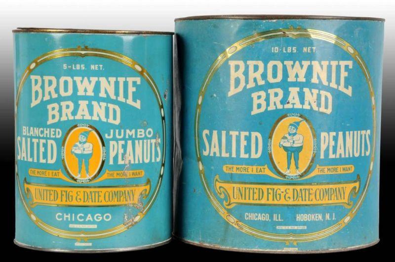 Appraisal: Lot of Brownie Brand Salted Peanuts Tins Description First is