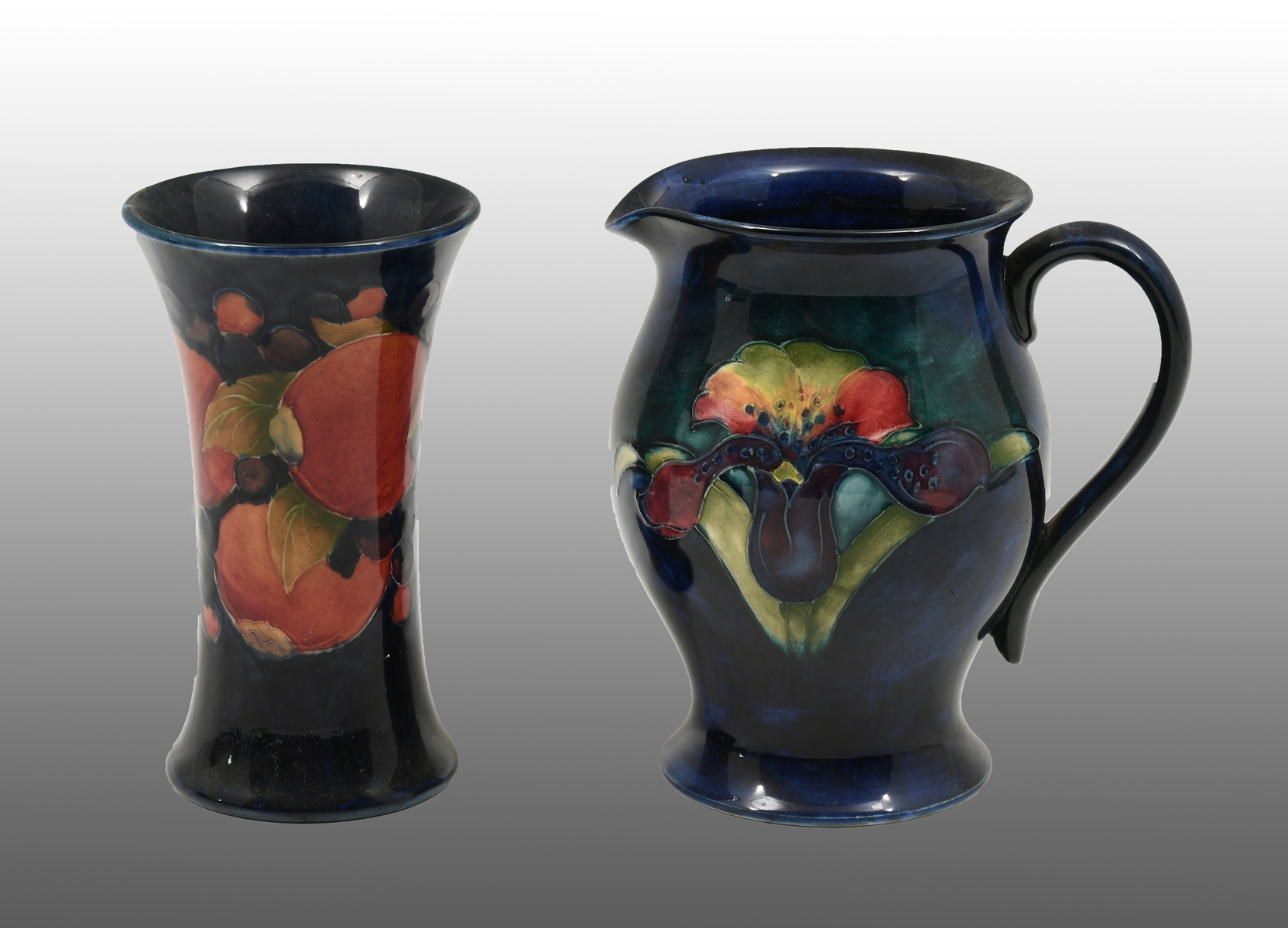 Appraisal: PC ENGLISH MOORCROFT PORCELAIN VASE PITCHER Comprising - Pitcher having