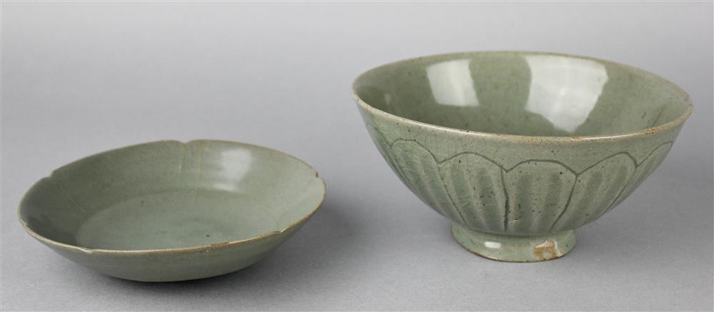 Appraisal: TWO KORYO CELADON PIECES TH CENTURY the first finely glazed