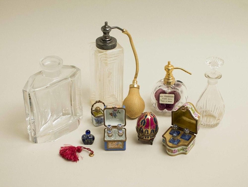 Appraisal: Assorted Perfume Bottles Nine assorted perfume bottles and cases including