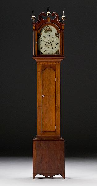 Appraisal: FEDERAL TALL CASE CLOCK IN CHERRY New York ca -