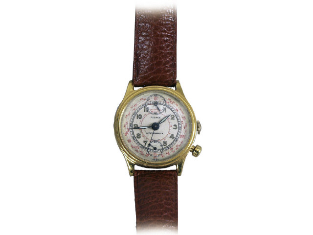 Appraisal: Collectible Piense Swiss Chronograph Tachometer gentleman's wristwatch with telemeter mile