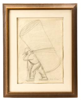 Appraisal: Diego Rivera Vendedor de Patates Graphite Diego Rivera Mexican active