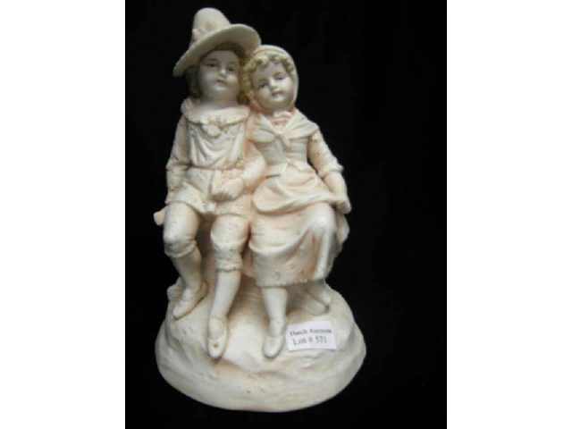 Appraisal: Rudolstadt Victorian Bisque Figurine of boy girl