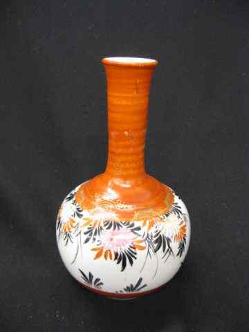 Appraisal: Japanese Kutani Porcelain Vase bird floral '' excellent