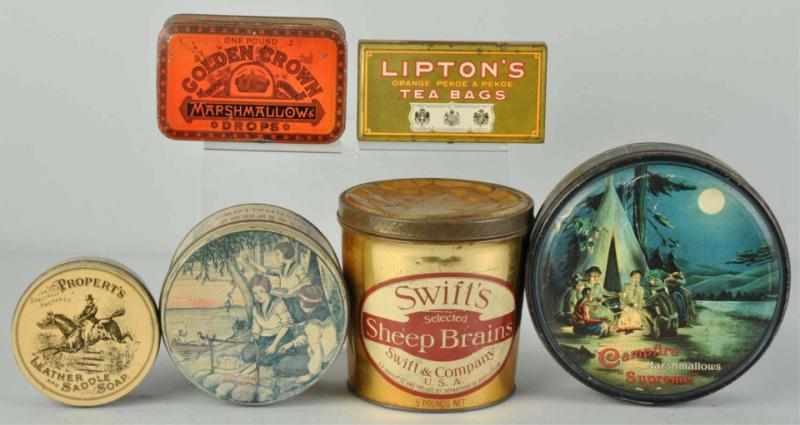 Appraisal: Lot of Assorted Product Tins Description Includes Swift's Sheep Brains