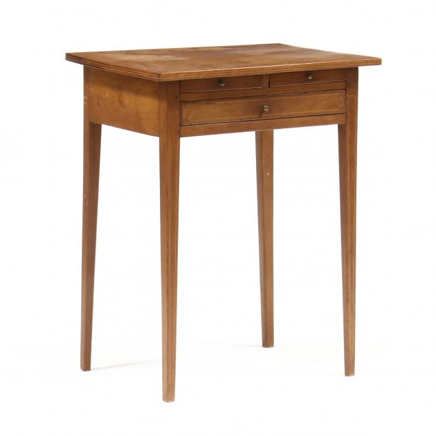 Appraisal: SOUTHERN FEDERAL INLAID WALNUT SIDE TABLE Attributed to Virginia early