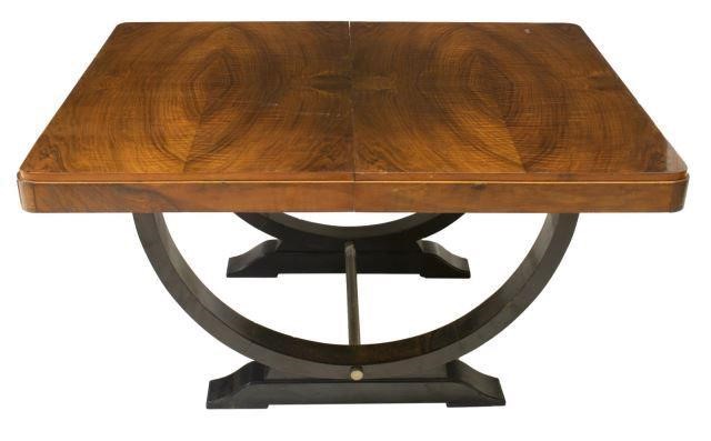 Appraisal: French Art Deco extension dining table early th c the