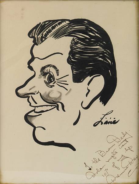 Appraisal: A large collection of actor and others signed caricatures from