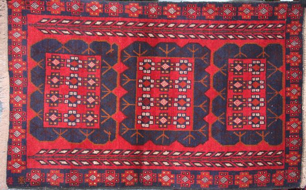 Appraisal: Hand-woven tribal rug ' x ' Good condition EST