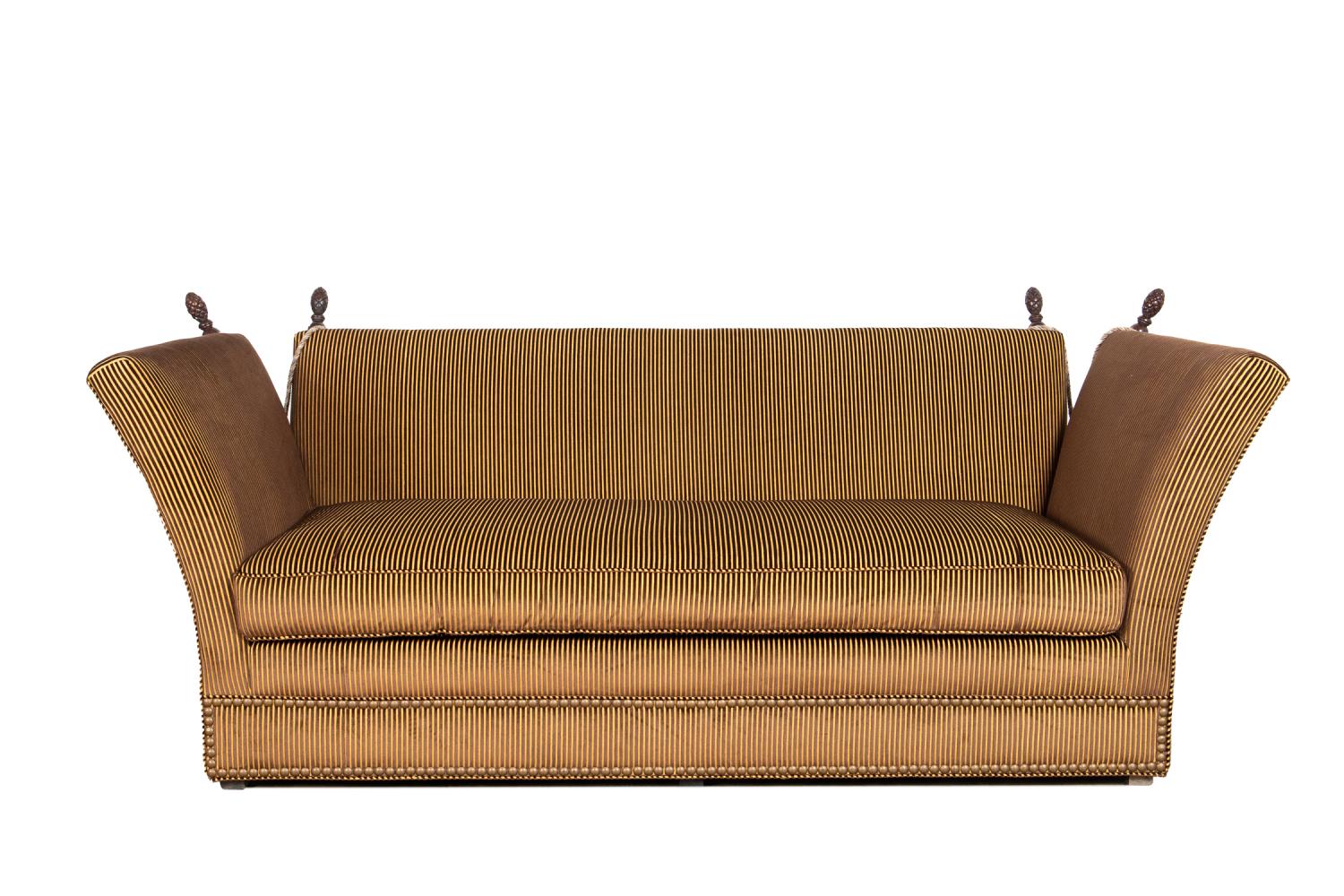 Appraisal: TOMILSON ERWIN-LAMBETH STRIPED KNOLE SOFA Tomilson Erwin-Lambeth American Knole sofa