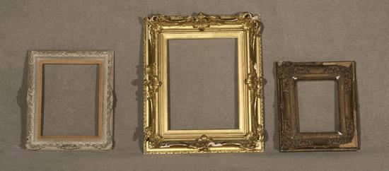 Appraisal: Three Louis XV Style Frames th Century The first gilt