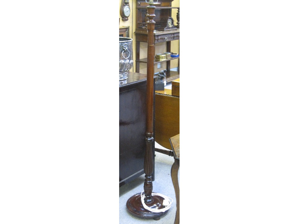 Appraisal: Mahogany standard lamp