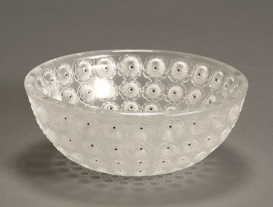 Appraisal: Lalique Frosted and Molded Glass 'Nemours' Bowl Model Introduced January