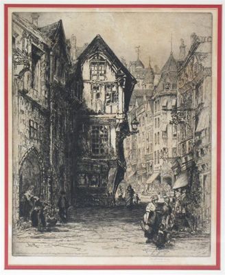 Appraisal: Albany E Howarth - La Cour d'Alban Rouen Signed and