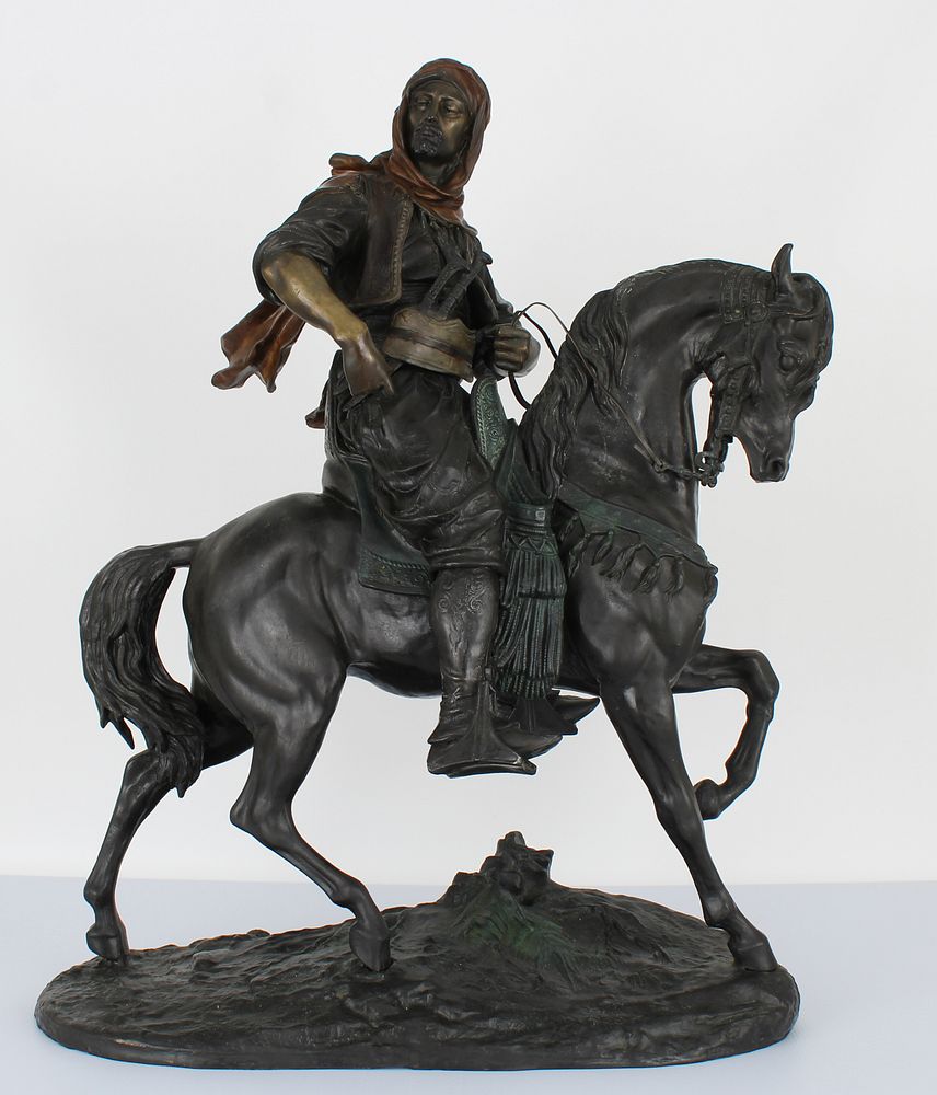 Appraisal: Alfred Barye - Arab Cavalier Alfred Barye French - Arab