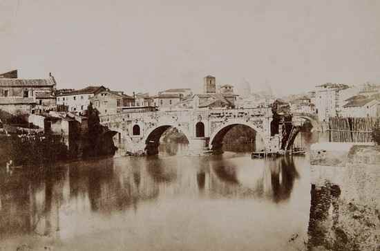 Appraisal: Caneva Giacomo The Ponte Rotto light albumen print from a