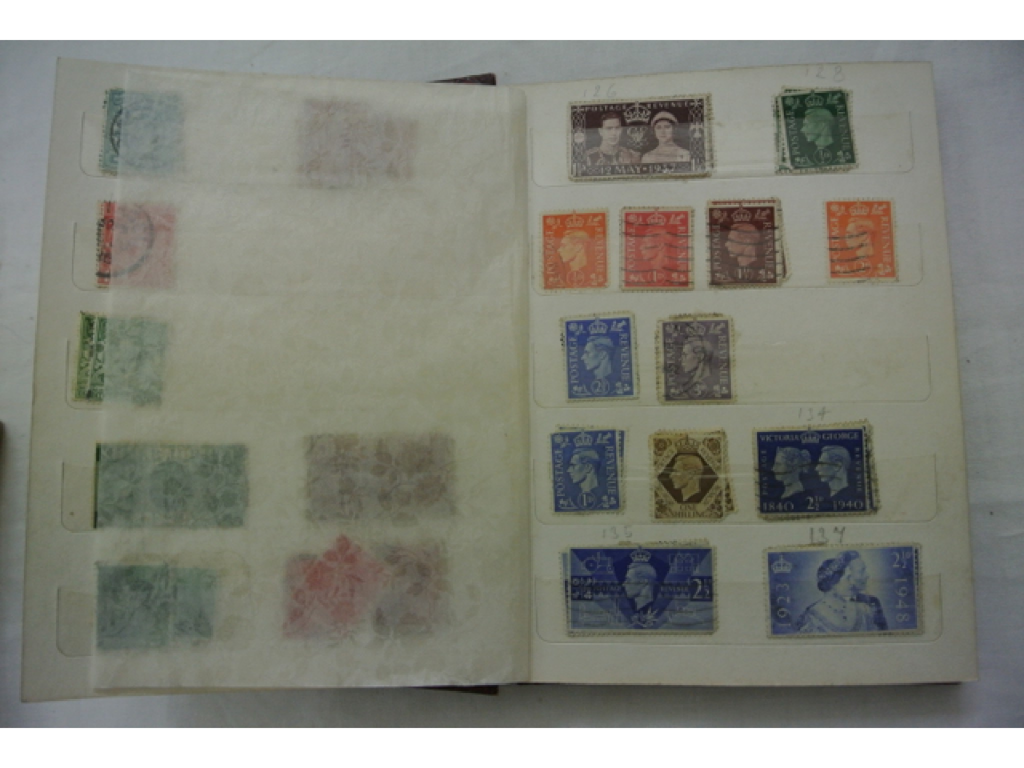 Appraisal: A stock book containing used GB stamps from circa onwards