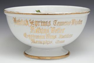 Appraisal: Porcelain Advertising Punch Bowl th c for Ra Porcelain Advertising