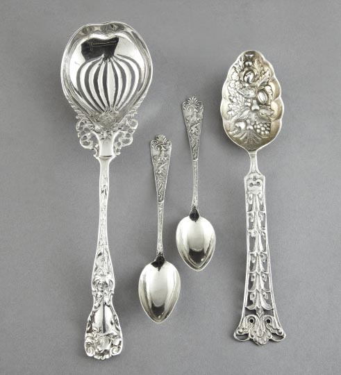 Appraisal: Interesting Four-Piece Collection of European Silver comprised of a large