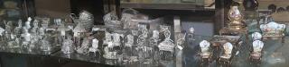 Appraisal: lot of Miniature furniture group consisting of silvered parlor furniture