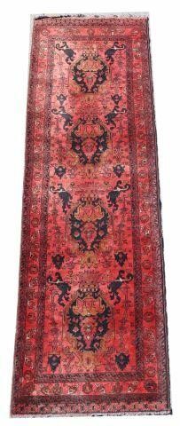 Appraisal: Hand-tied Afghan wool runner approx ' l ' w Provenance