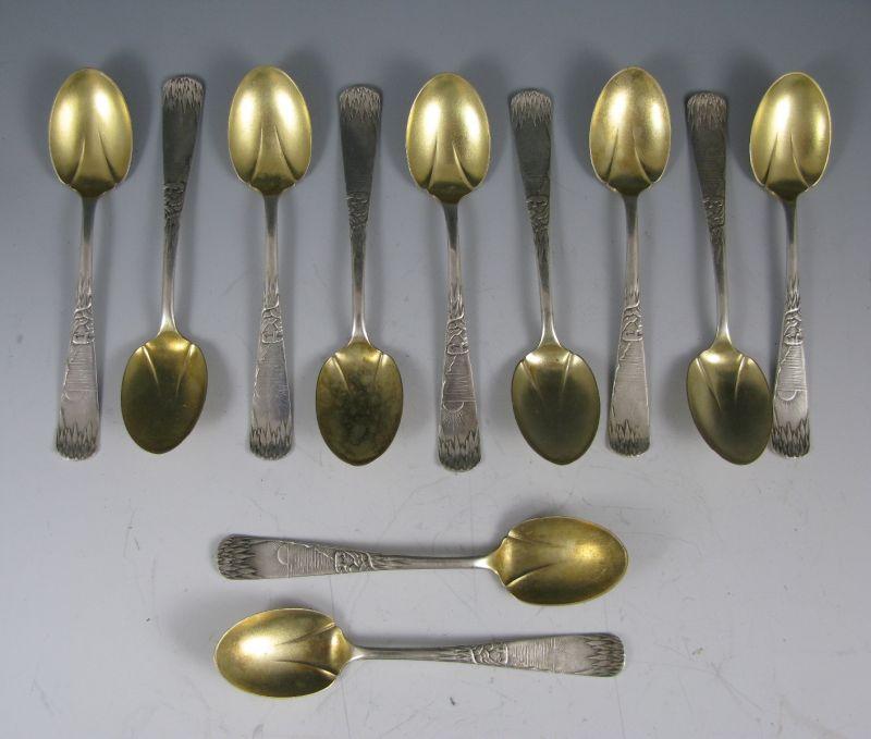 Appraisal: Set of Sterling Hot Chocolate Spoons by Wallace with the