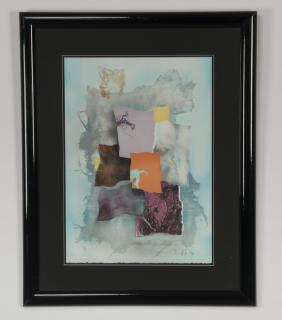 Appraisal: Laszlo Dus abstract lithograph signed numbered Laszlo Dus Hungarian born