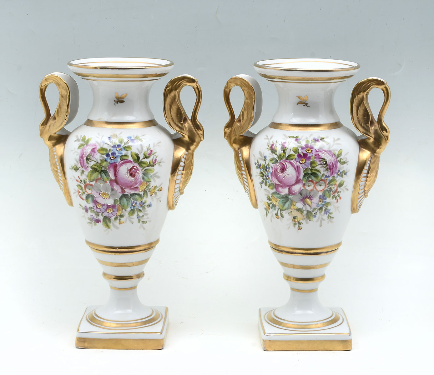 Appraisal: PAIR OF SEVRES VASES opposing white ground Sevres vases having