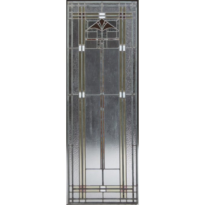 Appraisal: English Art Deco Stained and Leaded Glass Tall Window c