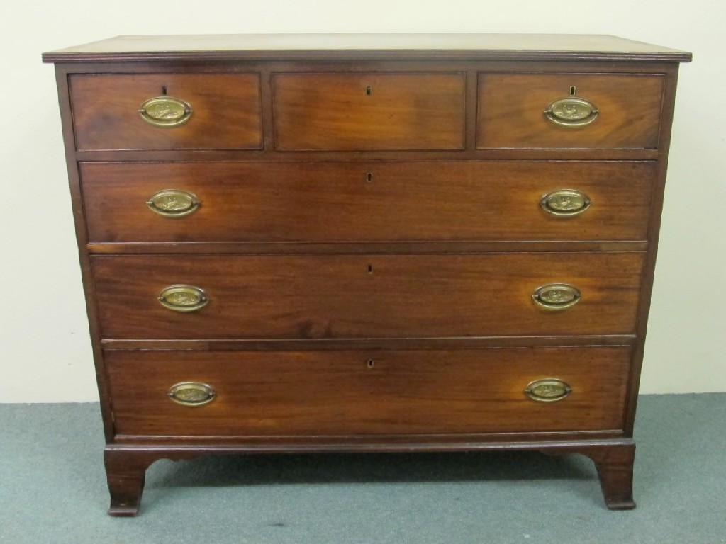 Appraisal: A th Century mahogany chest of drawers with three small