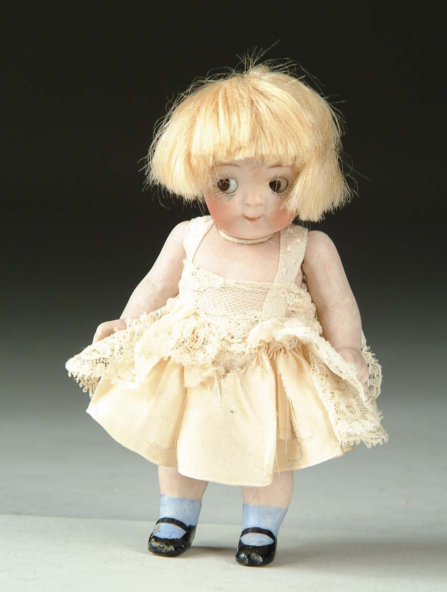 Appraisal: ALL BISQUE KESTNER GOOGLY Swivel neck all bisque doll with