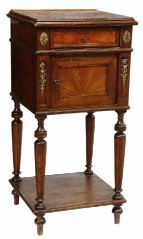 Appraisal: French Louis XVI style mahogany bedside cabinet late th c