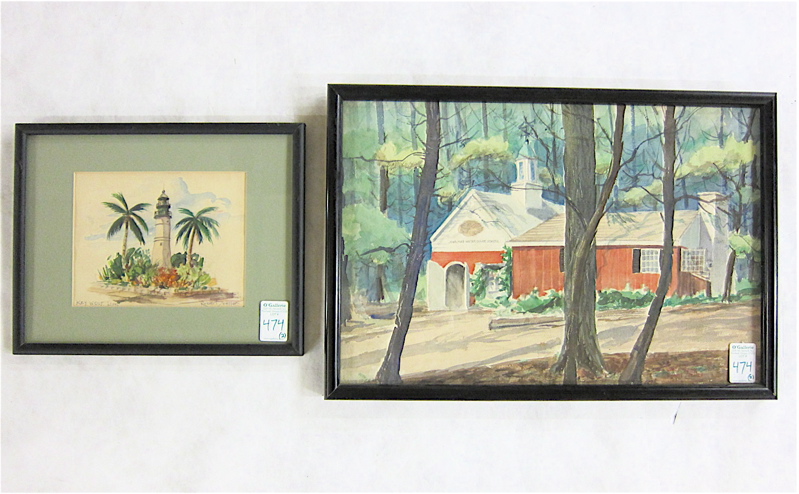 Appraisal: ROBERT FREDERICK ZOELLER TWO WATERCOLORS ON PAPER American - View