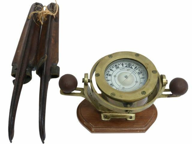 Appraisal: lot of Antique collectibles comprising English ship's compass Coubro Scrutton