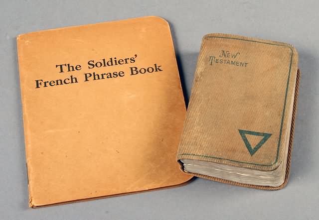 Appraisal: WWI books New Testament belonging to Howard Martin th Engineers