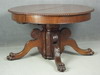 Appraisal: DINING TABLE - SOLID MAHOGANY SPLIT PEDESTAL BASE BANQUET SIZE