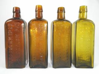 Appraisal: Dr Hostetter's bitters bottles Bitters- square 'Dr J Hostetter's Stomach