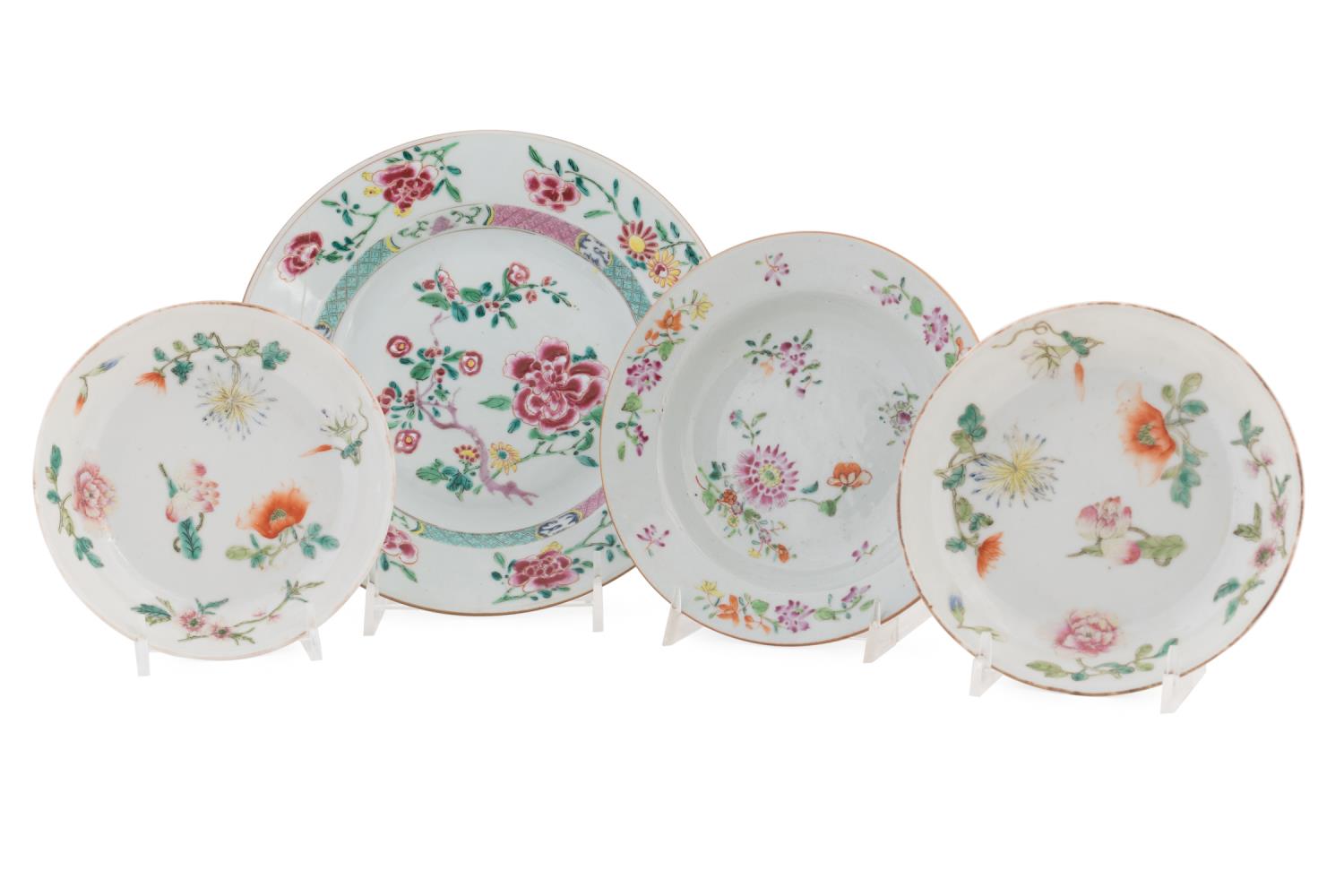 Appraisal: PCS CHINESE EXPORT PORCELAIN PLATES BOWLS Four pieces Chinese Export